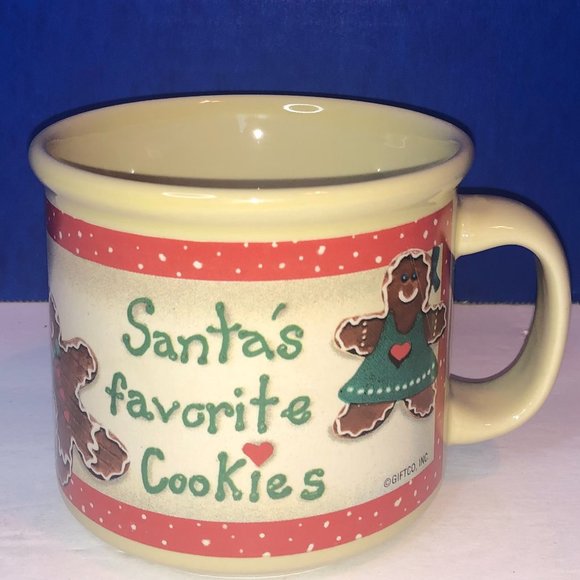 Cup Mug Santa's Favorite Cookies Gingerbread Hot Chocolate Coffee Cup Mug - Picture 1 of 7